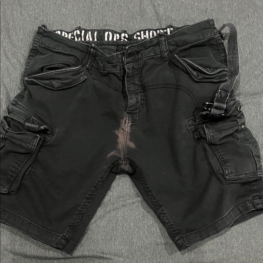 Alpha Industries Tactical Black Cargo Shorts